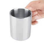 (L) Stainless Steel Double Walled Insulated Mug Cups With Handle Lid GB