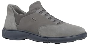 Geox Homme U Nebula 2.0 E Basket, Gris foncé et Bleu Marine, 39 EU