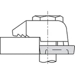 BEAM CLAMP BF1G12 M12 Pièce de litière en acier galvanisé à chaud Argenté 6 mm