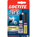 LOCTITE SUPERGLUE-3 Spécial Plastiques tube 2gr