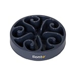 lionto Gamelle Anti-glouton pour Chiens et Chats, Ø 20 cm, Hauteur 4 cm, capacité jusqu'à 450 g, gamelle antidérapante en Plastique Alimentaire, résistant au Lave-Vaisselle jusqu'à 100°, Gris