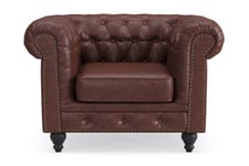 Chesterfield Deluxe Lenestol - Mørk brun Lenestoler Brun