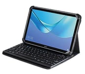 Navitech Folding Leather Folio Case & Stand With Bluetooth Keyboard Compatible With The HUAWEI MediaPad M5 lite 8"