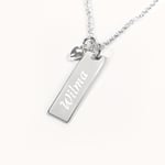 Dogtag, Barn halsband med gravyr - Silver