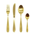 Cutlery Sets Gold Stainless Steel Light Spoon Fork 24 Piece Set