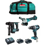 MAKITA Kit MK307 (DHP484 DHR171 DGA504 2 x 5,0 Ah DC18RC LXT600)