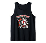 Happy 3rd Birthday Boy Monster Player Ice Hockey Tank Top