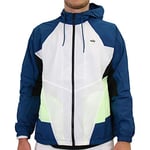 Nike NSW HE WR JKT WVN Signature Veste de Sport Homme, Blue Force/White/Barely Volt, FR : S (Taille Fabricant : S)