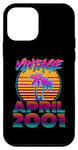 Coque pour iPhone 12 mini 24 Years Old Retro Vintage Funny April 2001 24th Birthday