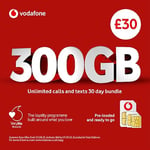 Vodafone Pay As You Go £30 Sim