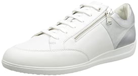 Geox Fille D Myria, Blanc Argent, 39 EU