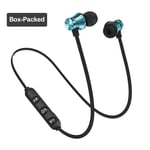 Trådlösa magnetiska Bluetooth-hörlurar med handsfree-headset och brusreducerande mikrofon för Huawei Xiaomi Samsung with box blue331