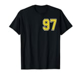 Number 97 in Yellow Black White Pocket Version T-Shirt