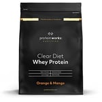 Protein Works - Clear Diet Whey Protein Isolate Powder, Refreshing High Protein Drink, 40 Shakes, Orange & Mango, 1kg