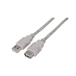 AISENS A101 – 0012 – Câble Extension USB 2.0 de 1 m (apte pour Jeux de Console, caméras numériques, Webcam, imprimantes et Souris) Couleur Beige