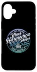 Coque pour iPhone 16 Plus Modern Blues Harmonica Born In 1980 Vintage 45th Birthday