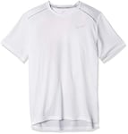 Nike M Nk Dry Miler Top Ss T-Shirt - White/White/(Reflective Silver), Large-T