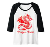 Womens Dragon Mom Tee Fantasy Mother Mythical Mama Mummy Dragons Raglan Baseball Tee