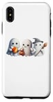 Coque pour iPhone XS Max Halloween Ghosts Witch Candy Corn Balai Citrouille Crochet Tricot