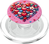 Cute Heart with Flowers and Hearts for Valentine's Day PopSockets PopGrip for MagSafe