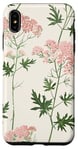 Coque pour iPhone XS Max Rose pastel Fleurs sauvages Fleurs sauvages Vintage Botanique