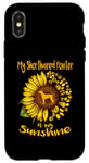 Coque pour iPhone X/XS Chien d'arrêt à poil court My Sunshine Sunflower Paw Lover