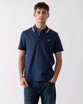 Lacoste Mens Regular Fit Contrast Collar Polo Shirt - Indigo Blue - Size X-Large