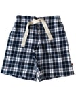 Mini Vanilla Boys' Blue Check Lounge Shorts Cotton - Size 9-10Y