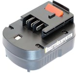 Kompatibelt med Black & Decker SS12, 12V, 2000 mAh