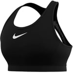 Nike Bra W NK DF Swsh Hgh SPT Bra, Black/Iron Grey/White, DX6815-010, 4XA-B