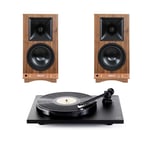 Klipsch The Sixes / Rega Planar 1 ECO Aktive høyttalere og platespiller - Sort