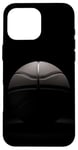 Coque pour iPhone 16 Pro Max Ballon de basket simple noir et blanc