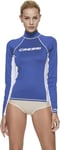 Cressi Rash Guard Lady Long SL T-Shirt Femme, Bleu Royal/Blanc, XS/1 (36)