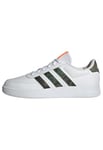 adidas Homme Breaknet 2.0 Shoes, FTWR White/FTWR White/Screaming Orange, 42 EU