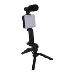 LED Video Fill Light Mic Tripod Kit For Phone Camera Video Photography Recording