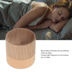 Essential Oil Wooden Aroma Diffuser Round Shape Simple Long Lasting Black Wa LSO