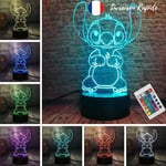 Lilo et Stitch veilleuse lampe Led stich décoration 16 Couleur télécommande