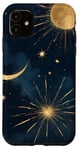 iPhone 11 Sun Moon Stars Dark Night Sky Celestial Creations Case