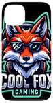 Coque pour iPhone 13 Cool Fox Gaming Renard Casque Lunettes