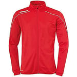 Uhlsport Football Stream 22 Classic Jacket Kids, Red/White, Smartbreathe Pique Brushed Outdoor Sports, Size 26/28