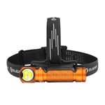 OLIGHT Perun 3 Lampe Frontale Ultra Puissante Rechargeable USB EDC 3000 LM Portée Max. 160 Mètres Torche Frontale Clignotant 7 Modes Étanche IP68 Headlamp LED Feu Rouge Pour Camping Orange