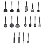 17 Piece Kitchen Utensils Black Nylon Kitchen Gadgets Tools for ( ) B4U5