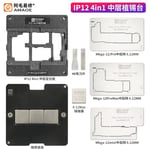 X-15 24 D'ip D'amaoe Dans 1 Couche Intermédiaire Reballing Stbbles Kits De Plate-Forme Pour Iphone X Xs Xsmax 11 12 13 14 15 Série Pro/Max Mini Plus - Type Ip 12 4 In 1