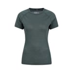 Mountain Warehouse Womens/Ladies Summit Merino Wool Thermal Top (Green) - Size 12 UK