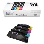 5x Toner for Kyocera Taskalfa 400 500 552 Ci, TK-855 CMYK