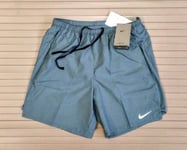 Nike Dri-Fit Challenger 7" Running Shorts Brief Lined - Mens Small Grey Heather