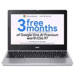 Acer Chromebook 311 CB311-12H Laptop - Intel N100, 4GB, 64GB eMMC, Integrated Graphics, 11.6" HD, Google Chrome OS, Silver