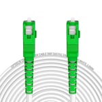 Câble Fibre Optique Blindé-5M-ORANGE/SFR/BOUYGUES/SOSH/RED by SFR-Rallonge/Jarretière-SC-APC à SC-APC Renforcé-Simplex Monomode-Garantie 10 Ans-Blanc (5M)