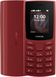 Nokia 105 2G Feature Phone with long-lasting battery, 12 hours of Red 