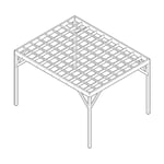 Tillbehör Pergola Trä Ribbtak Pergola Grundbehandlad / Omålad, 3x4 (3256x4056 Mm)